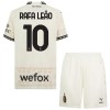 Officiële Voetbalshirt + Korte Broek AC Milan Rafael Leao 10 Vierde 2023-24 Witte - Kids